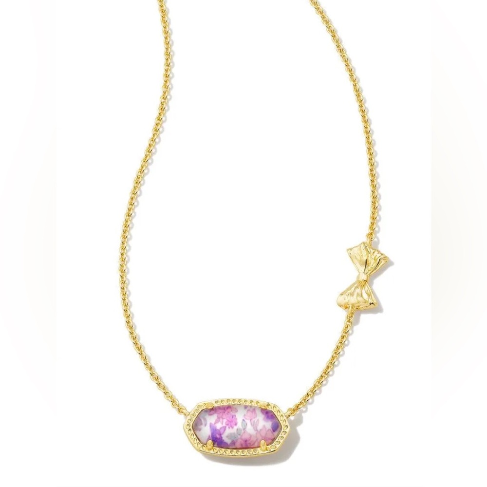 Kendra Scott X LOVE SHACK FANCY Elise Gold Necklace in “Iris Illusion”// BNIB